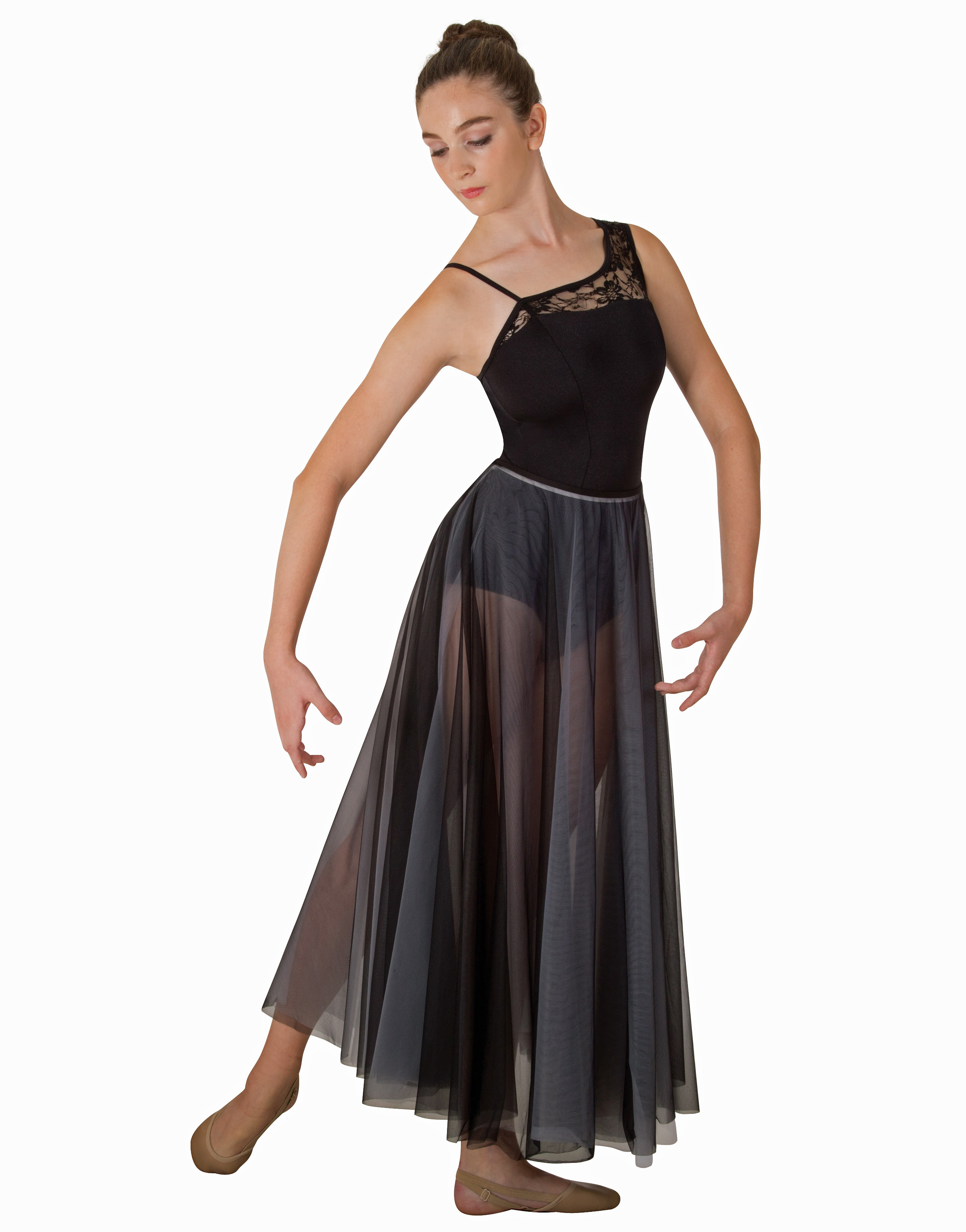 Body Wrappers Full Length Chiffon Skirt - Baum's Dancewear